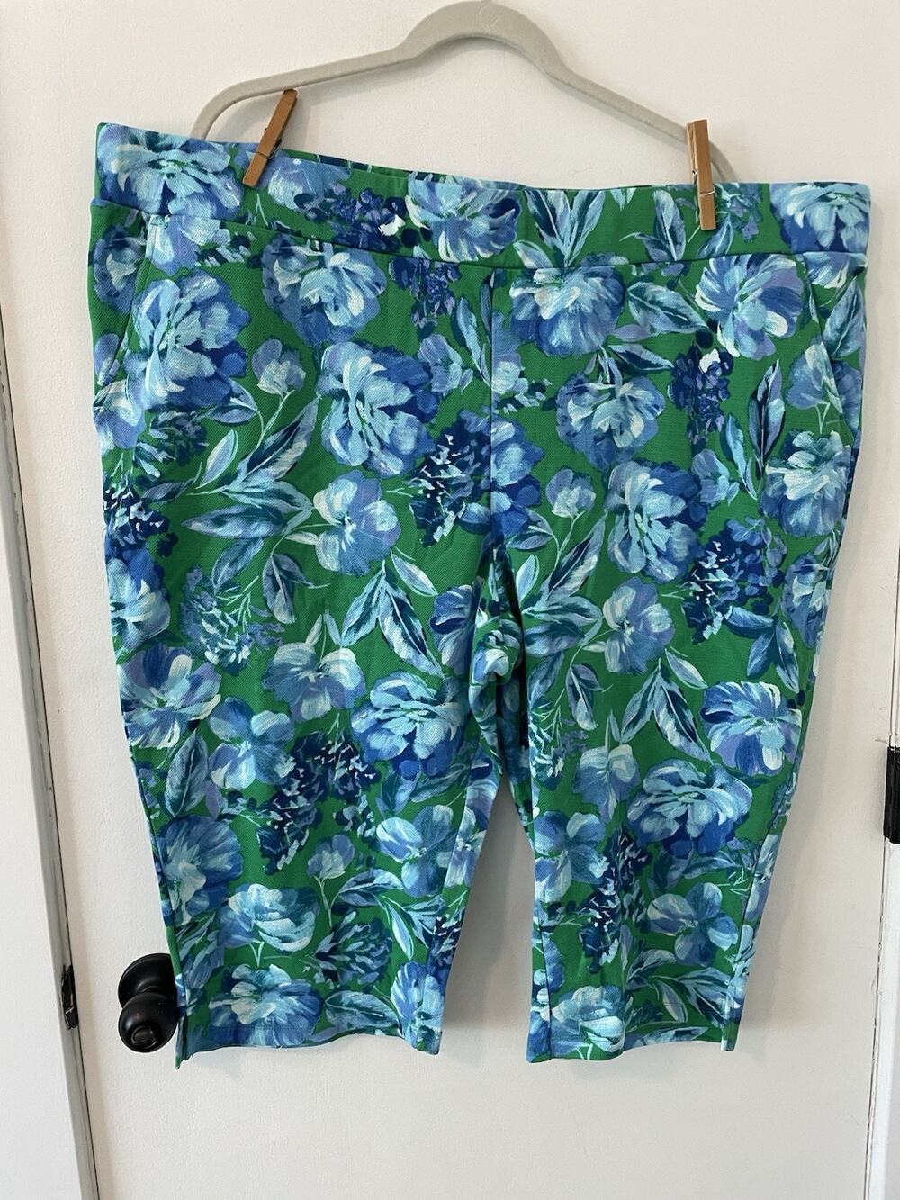 Belle Kim Gravel Perfect Pique Fresh Picked Capri Bright Green 3XP A639671 A15